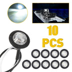 Set of 2 Round Side Marker Lights for Pickup Truck (LED, 3/4")