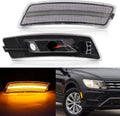 2X LED Front Bumper Side Marker Light for Tiguan (2008–2023) Amber Clear