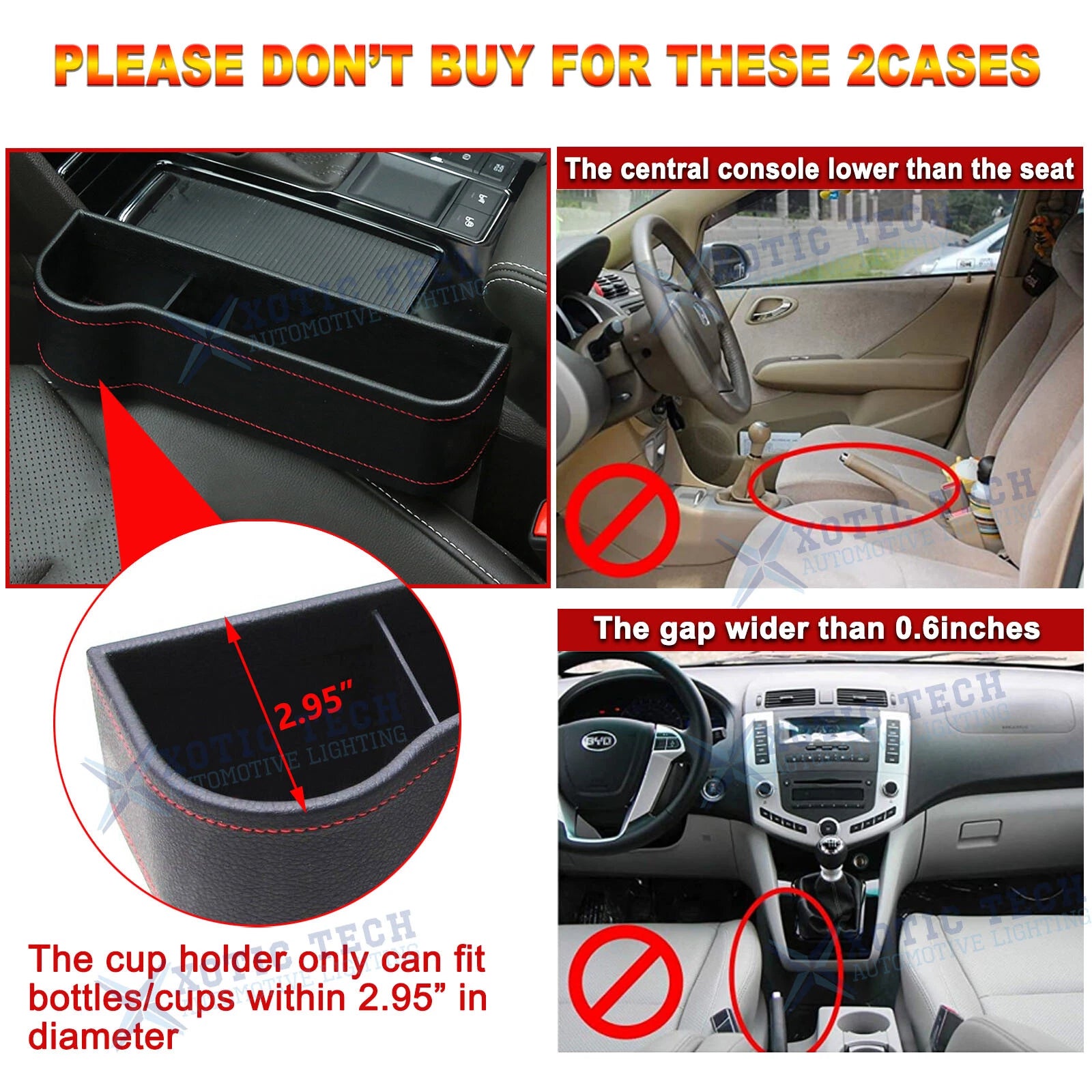 Console Side Pocket Organizer for Toyota Camry (2018-2024)