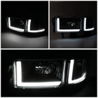 LED DRL Black Clear Side Headlight Lamps for Dodge Ram Truck (1994–2002)