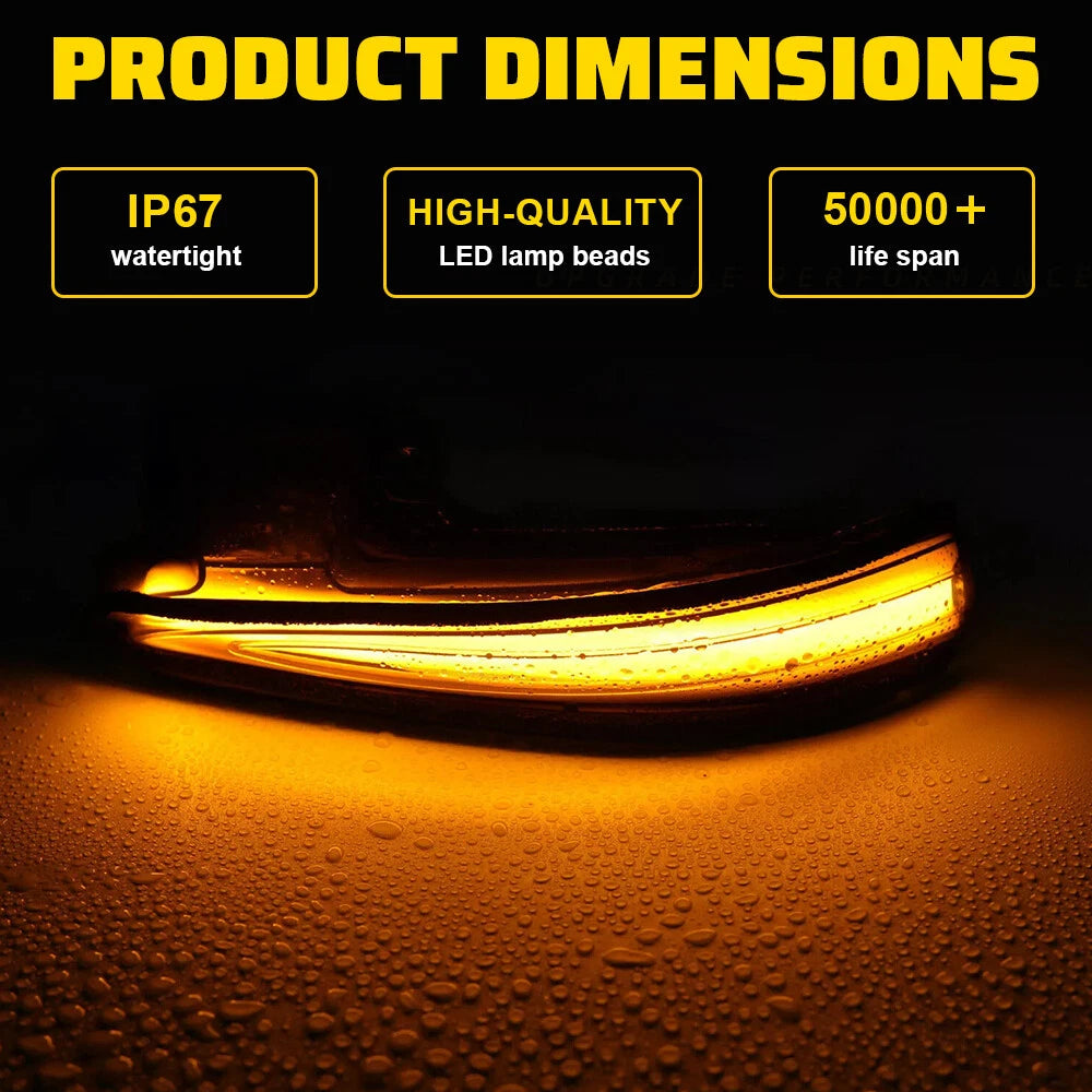 LED Side Mirror Sequential Turn Signal Light for Toyota RAV4 (2019-2023)