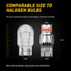 2X 7443 LED Bulbs for Tail Stop Brake Turn Signal Light