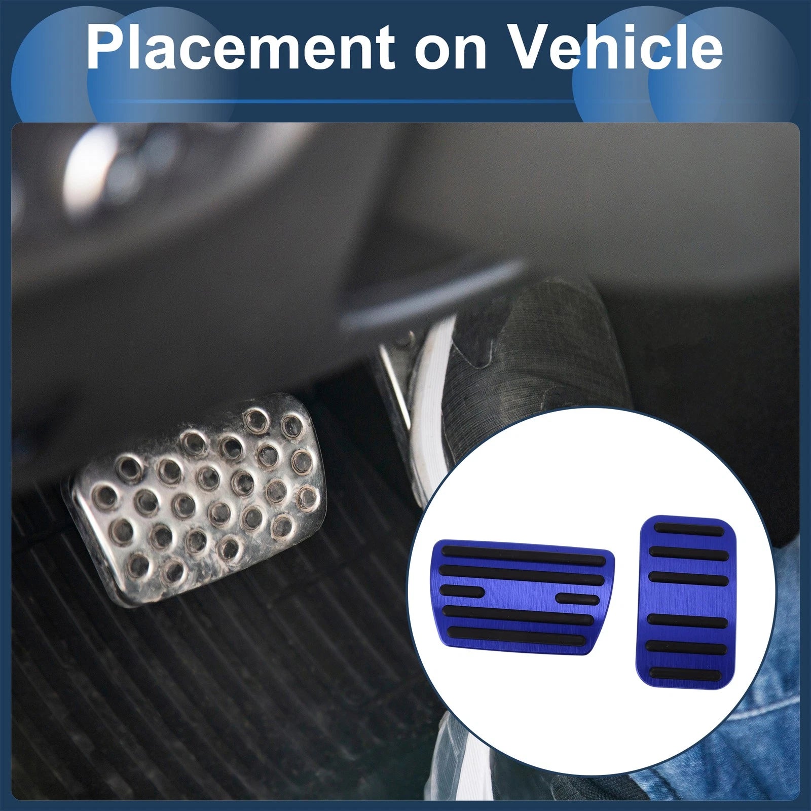 2 Pcs Manual Foot Accelerator Pedal Covers for Honda Step Wagon  Blue