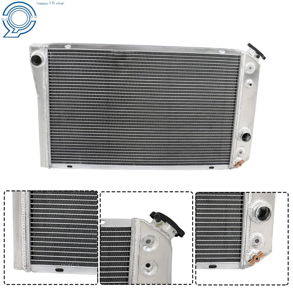 3-Row Aluminum Racing Radiator for Chevrolet Corvette 1984–1990