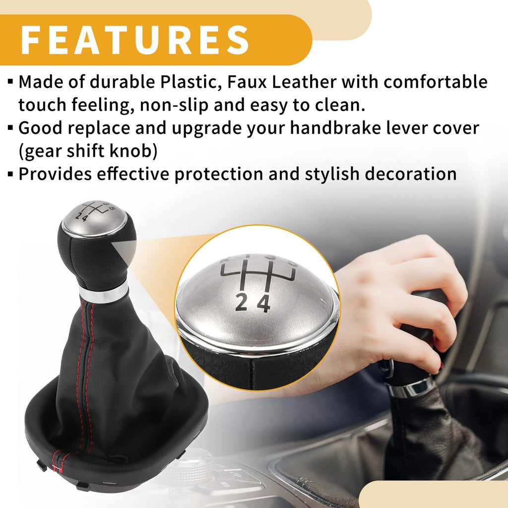 5 Speed Gear Shift Knob with Cover No.1T0711113R for VW Caddy (2004–2009)