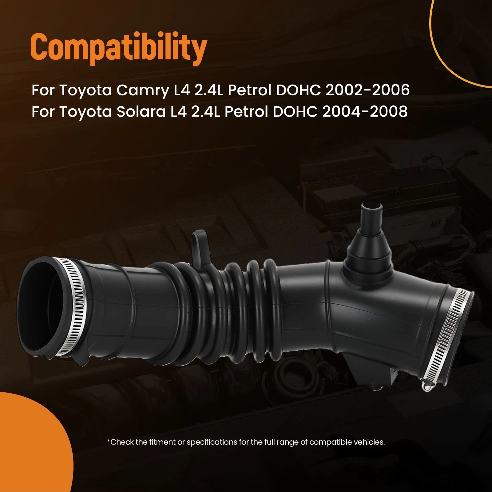 Engine Air Intake Hose for Toyota Camry 2.4L (2002–2006) 696-723 1788128140