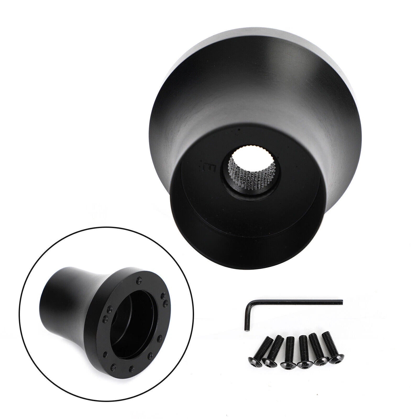 Aluminum Steering Wheel Adapter Hub for EZGO TXT & RXV (Black T9)