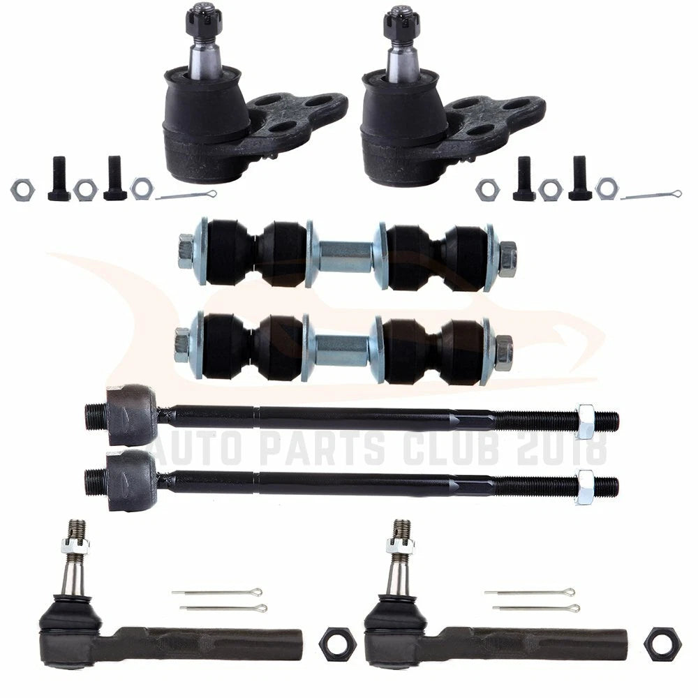 Set of 8 Inner Outer Tie Rod Ends for Buick Terraza AWD (2005–2006)