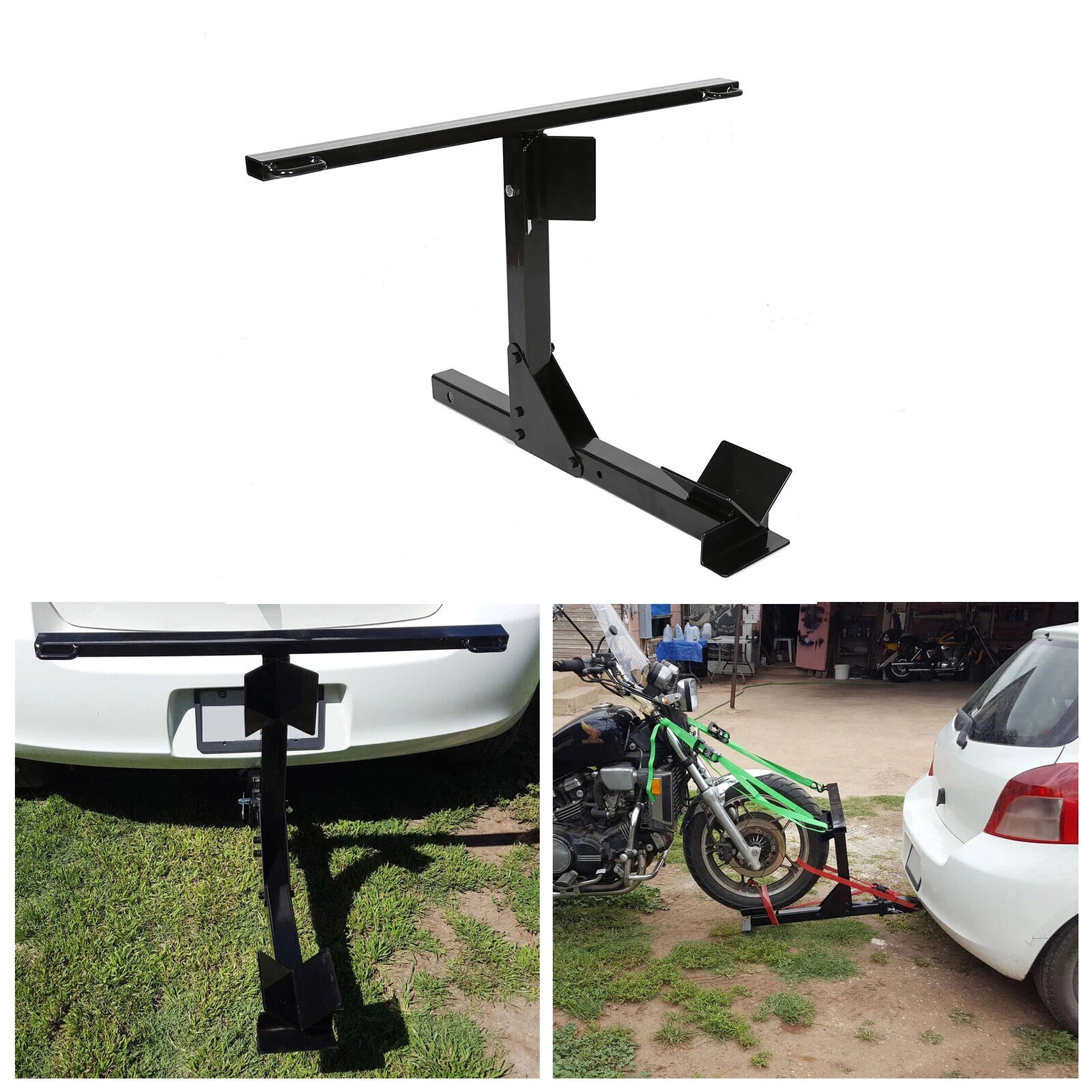 Hitch-mount Motorcycle Carrier for Truck (550lbs Capacity)