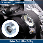 Drive Belt Idler Pulley for Honda Jazz 50 (2001-2004) - 1 x Quality Replacement