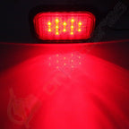 2x Red 2x White Rectangle 12 LED Stop Turn Tail Light Kit for Trucks (N/A)