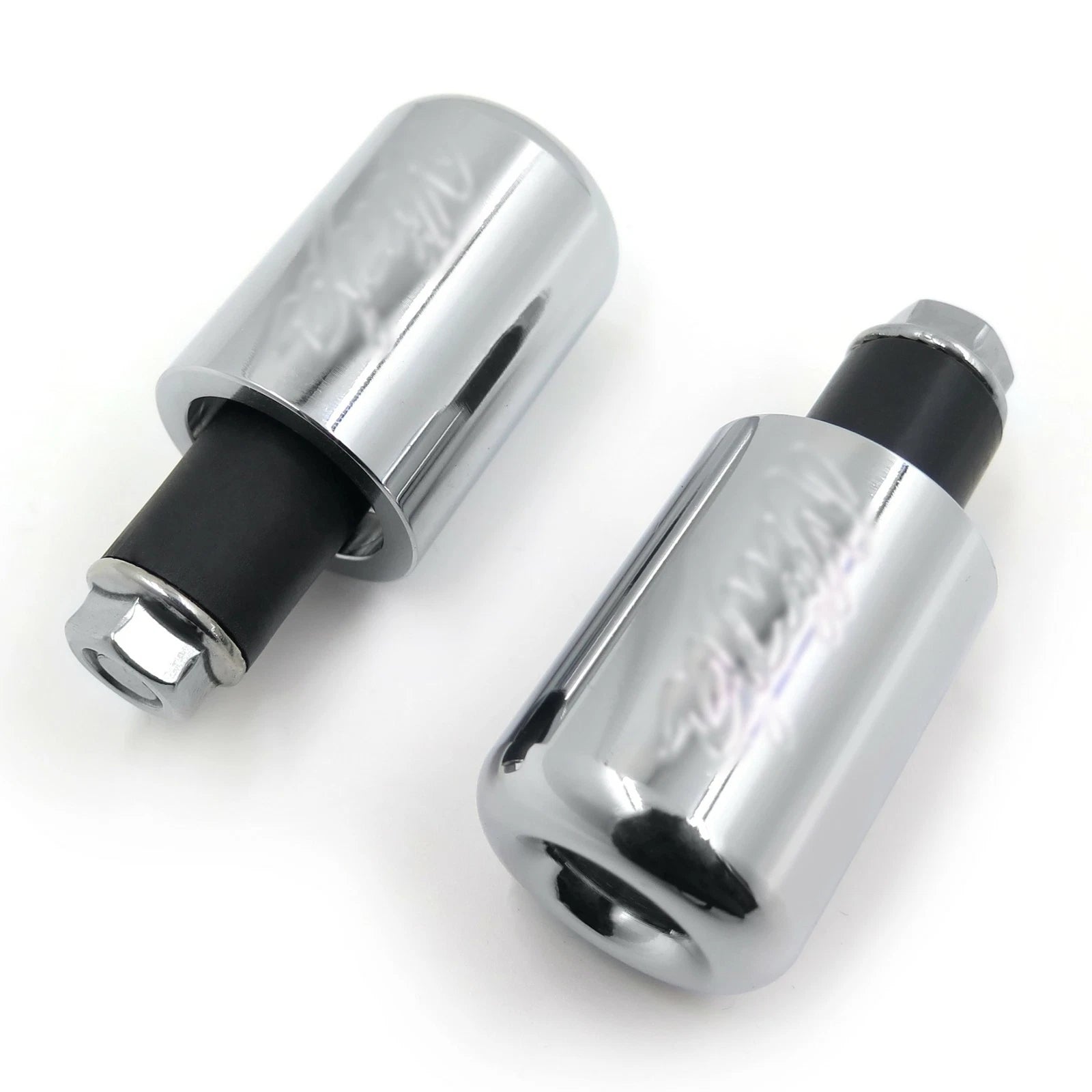 Bar Ends Chrome Rubber for Kawasaki Ninja 250R EX250 (1987–2012) & 650R EX650R (2006–2012)