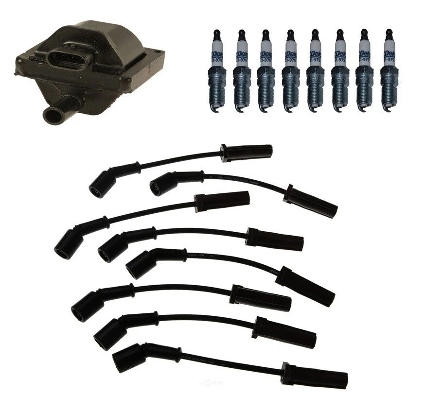 Ignition Wires & Spark Plugs Kit for Chevy P30, GMC K3500 (1990–1999)