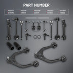 Front Suspension Control Arms and Tie Rods Kit for 2008-2010 Dodge Challenger Coupe