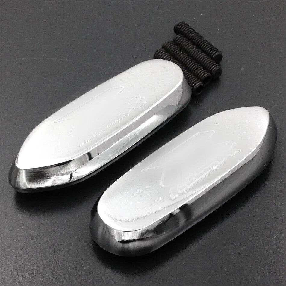 Mirror Block Off Base Plates for Suzuki GSX-R 600 750 1000 (2006–2008) Chrome