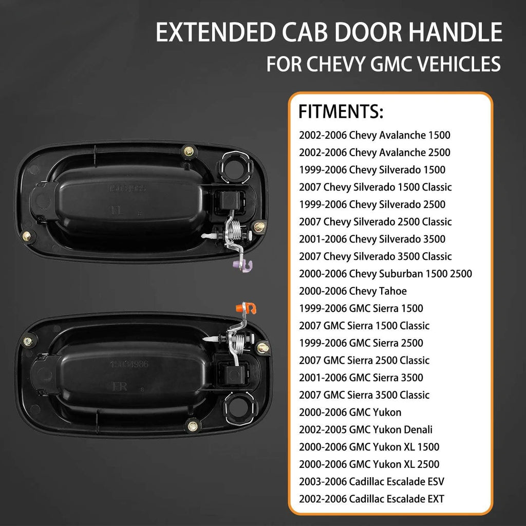 Set of 4 Exterior Door Handles for Chevy Silverado GMC Yukon (1999–2007) 15721571