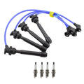 NGK Wire Set & Denso Spark Plugs Kit for Kia Spectra 2.0L L4 (2004)