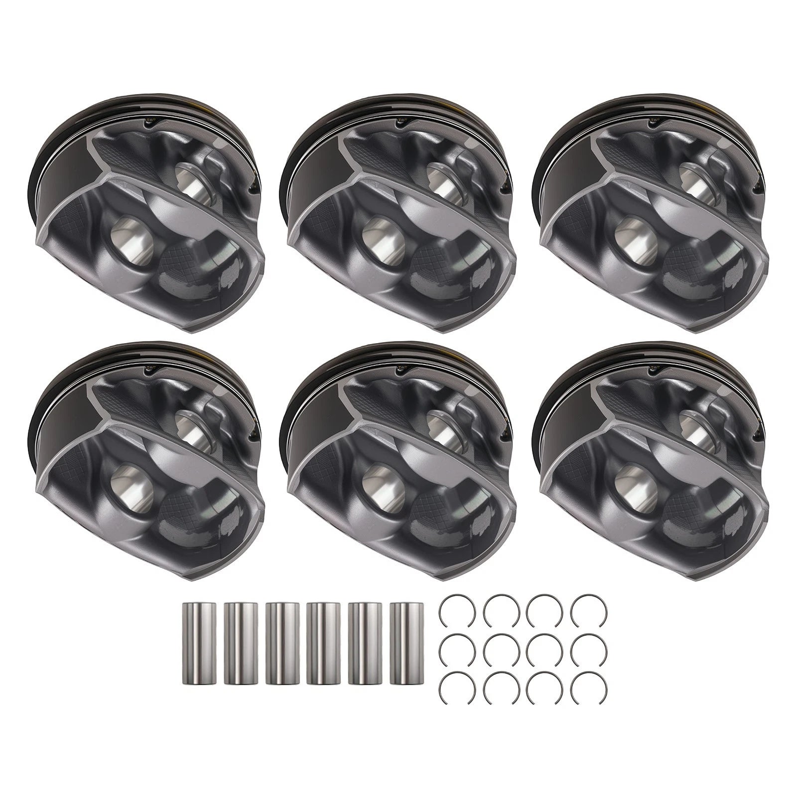 6x Pistons for Jeep Grand Cherokee, Dodge Durango 3.6L V6 (2011–2018)