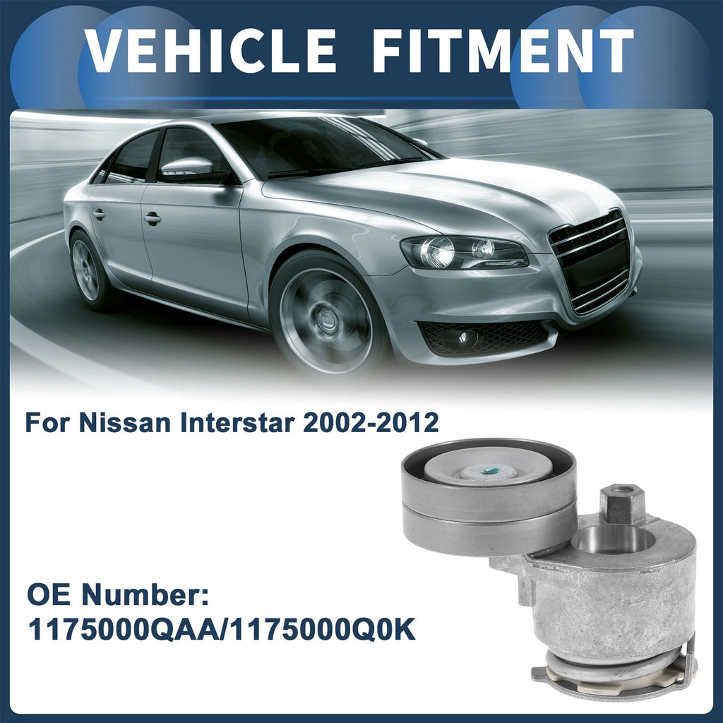 Belt Tensioner for Nissan Interstar (2002–2012) No. 1175000QAA Metal 1 Pc