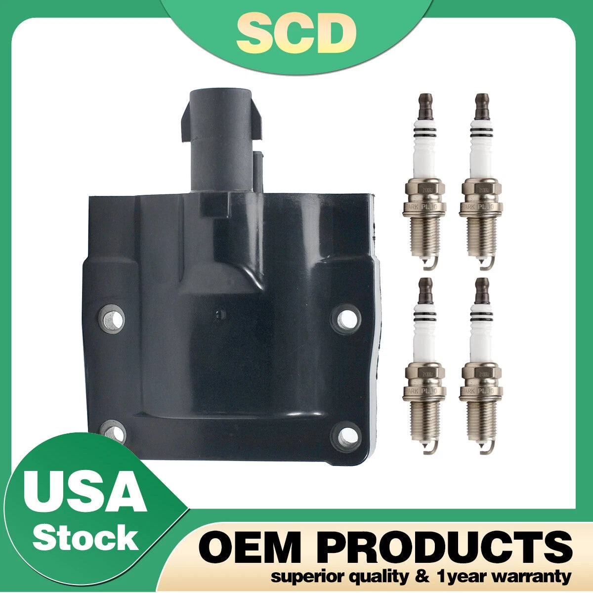 Ignition Coil & Spark Plug for Toyota Camry Pickup Lexus SC400 LS400 (1992–2000) 90919-02197