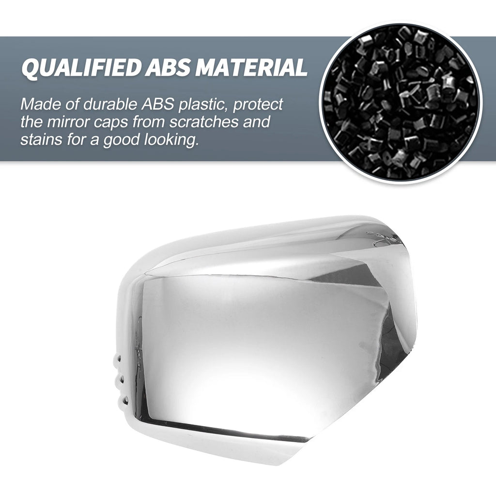 Pair Chrome Plated Rearview Mirror Cover Overlay for Mitsubishi Triton L200 (2006–2023)