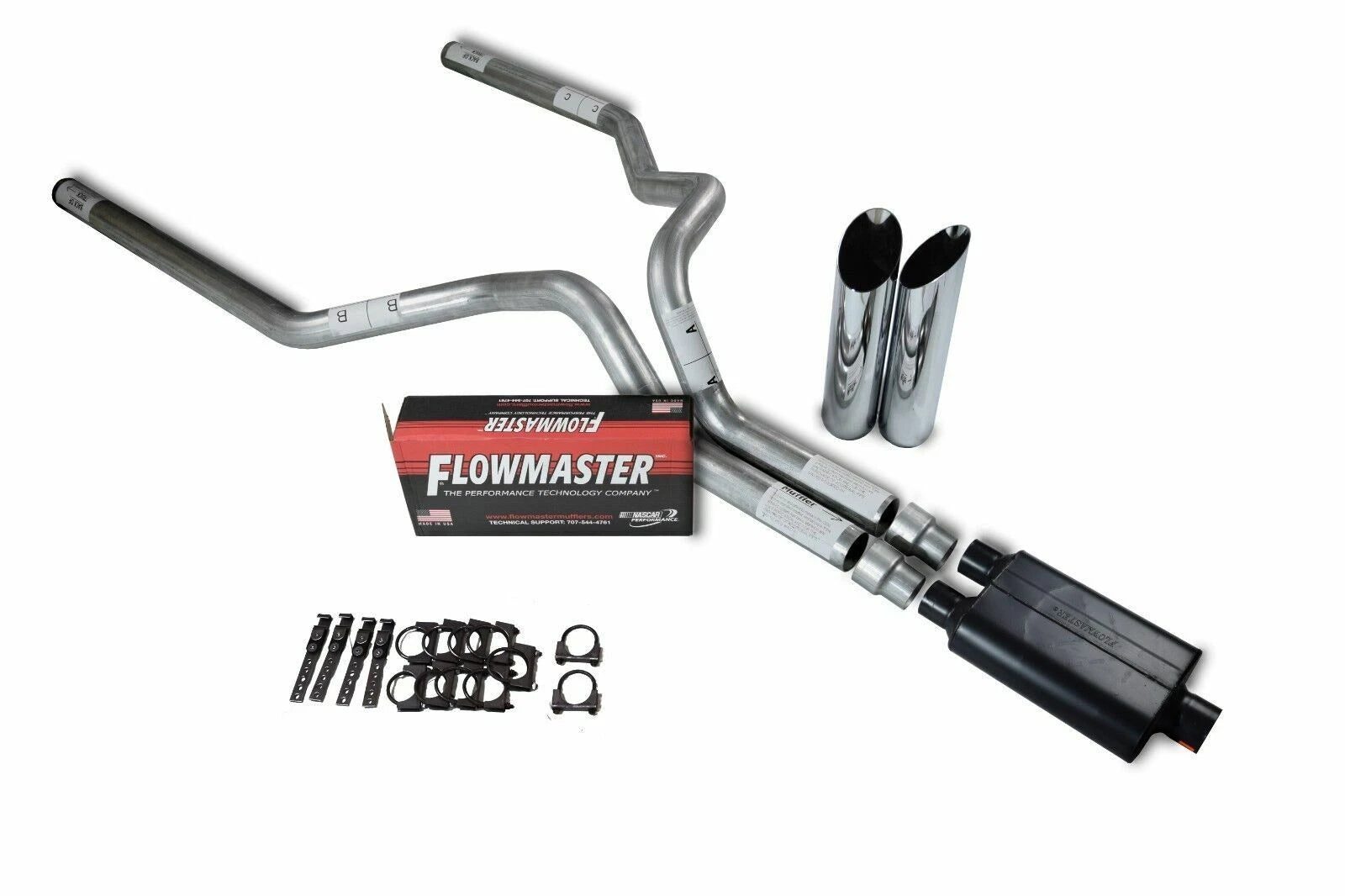 Dual Exhaust Kit for Ford F150 (2021–2025) 3" Flowmaster Super 44