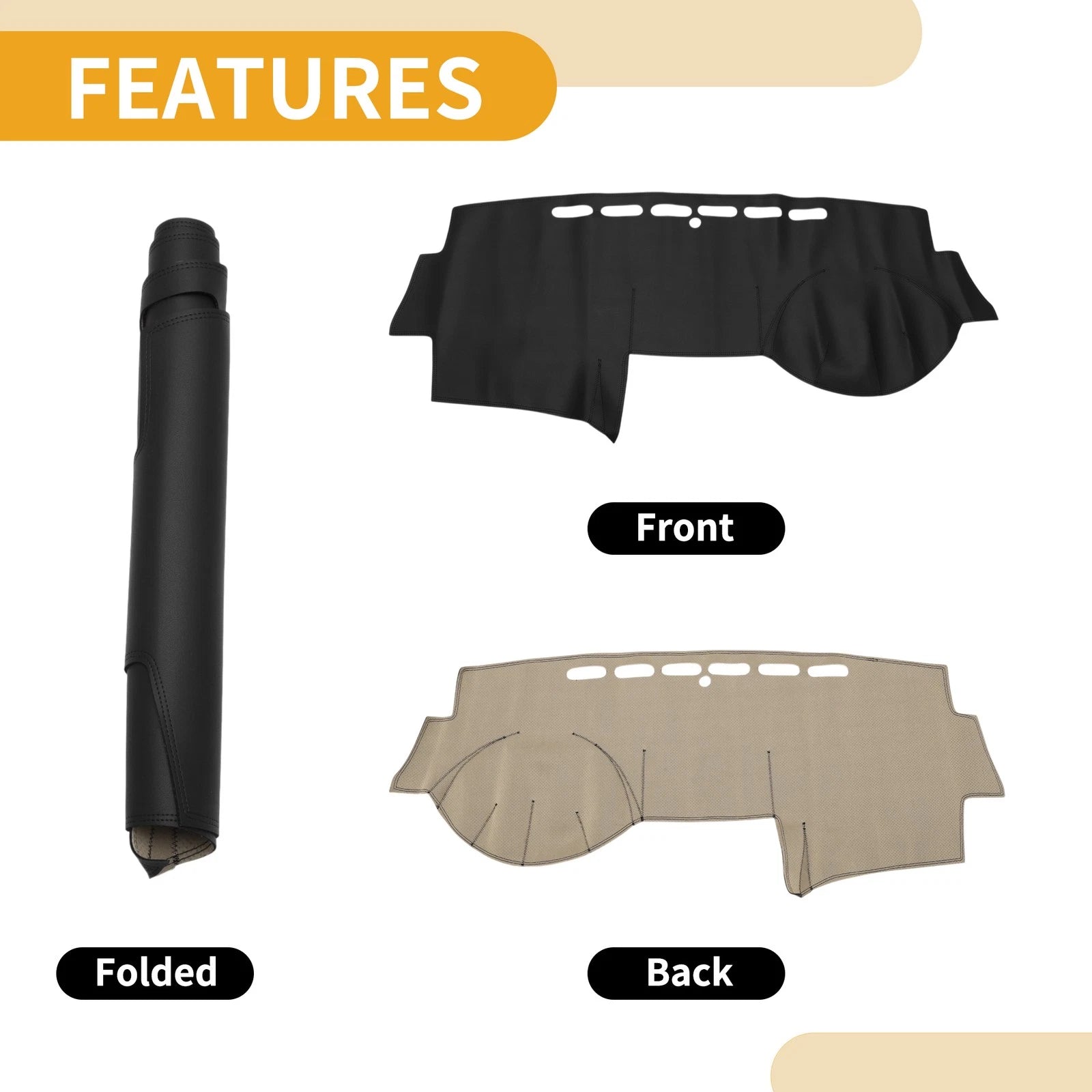 Dashboard Cover for Honda Accord (2003–2007) Black Anti-Slip