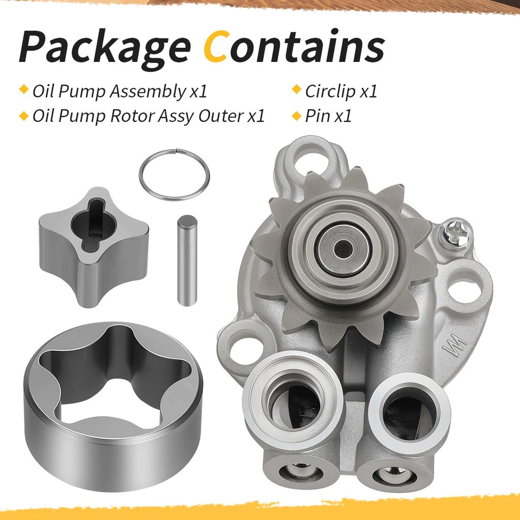 Oil Pump Assembly & Rotor for Yamaha YFZ450 (2007–2009, 2012–2013) 5D3-13300-00-00