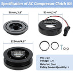 AC Compressor Clutch Kit for Chevrolet Equinox, GMC Terrain (2010-2017)