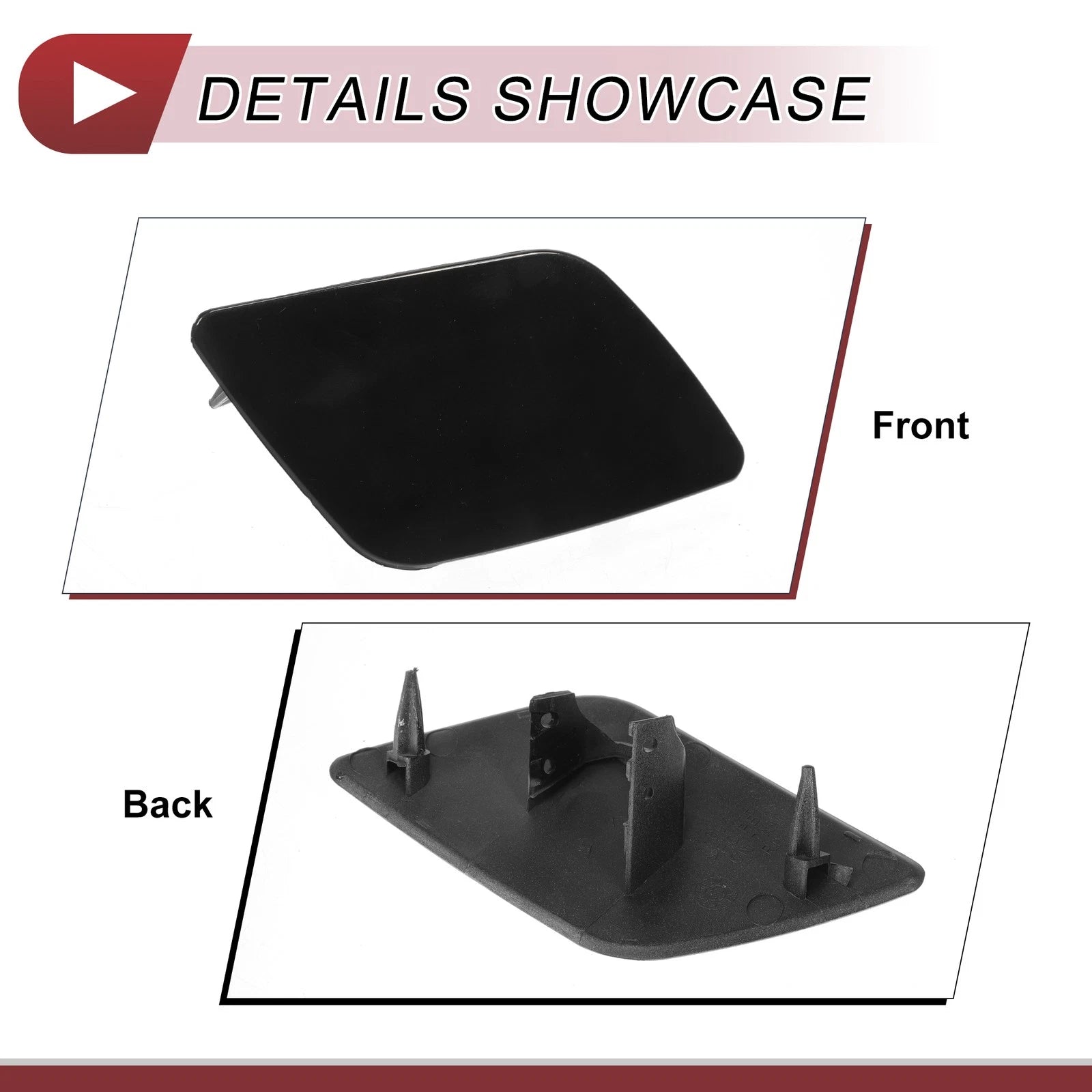 Front Right Washer Nozzle Cover Cap No. 4F0955276 for Audi A6 (2005–2008) Black