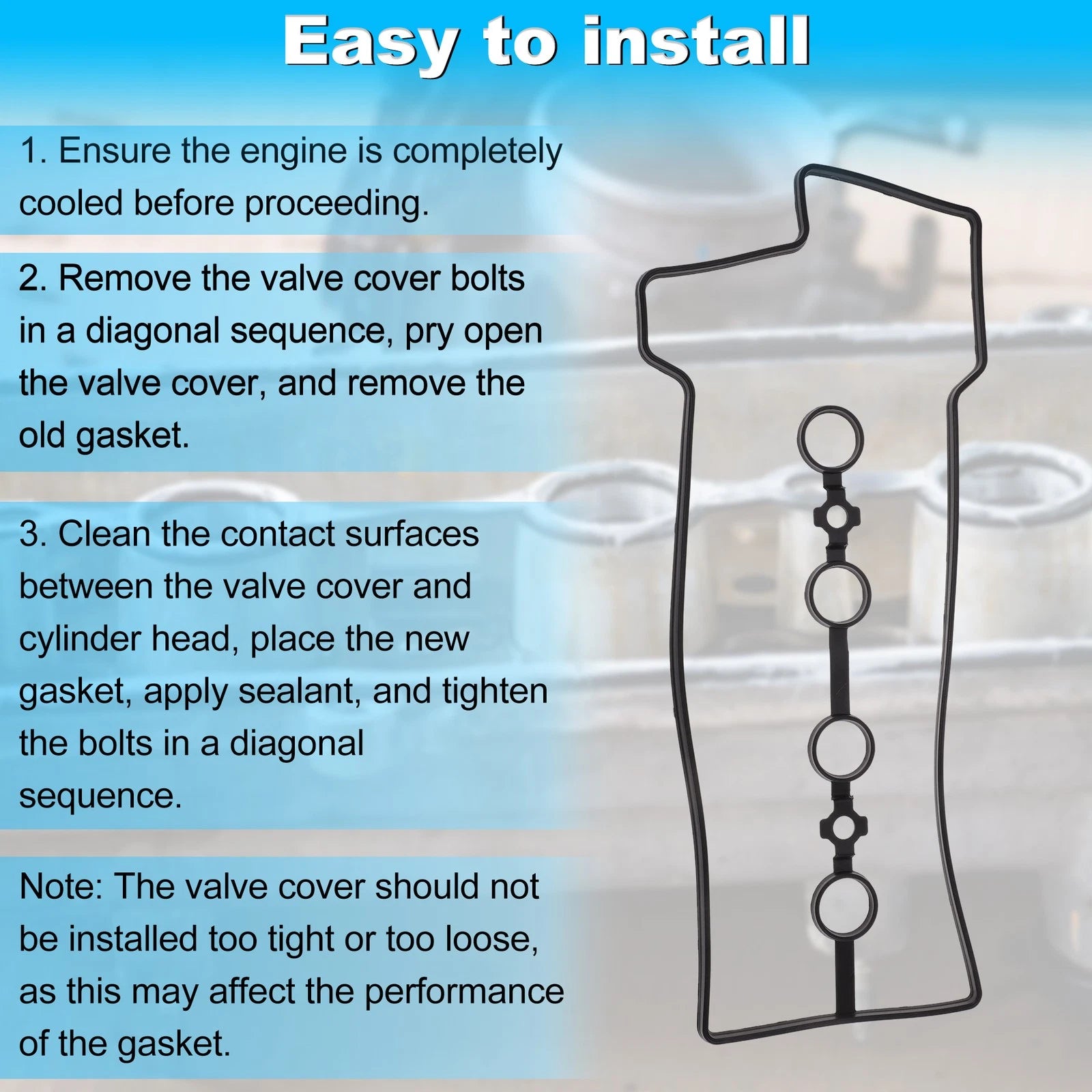 Valve Cover Gasket for Toyota Yaris (1999–2005) NBR