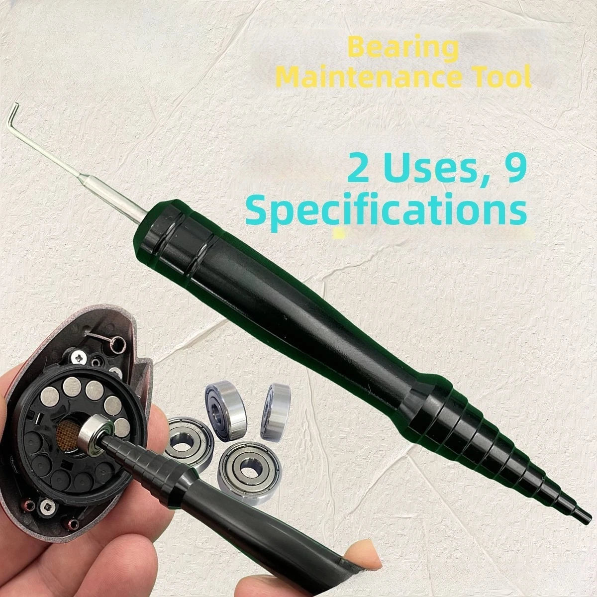 Bearing Tool for Fishing Reels 2 in 1 Tapered Cone Remover Installer