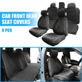 Set of 5 Black Front Rear Seat Covers for Toyota Tacoma (2005–2024)