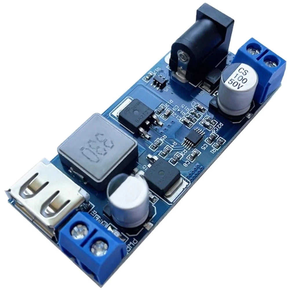 DC-DC Power Module 24V 12V to 5V 5A Step Down Converter with USB A C