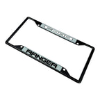 Black License Plate Frame for Ford Ranger (2011–2018)
