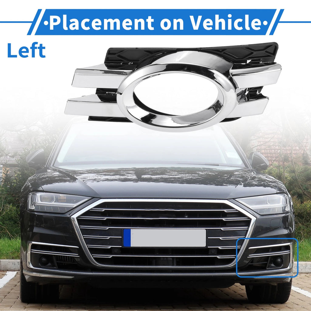1Pc Front Left Fog Light Grill for Mercedes-Benz (2006–2012) No. 1648800724 Silver Tone