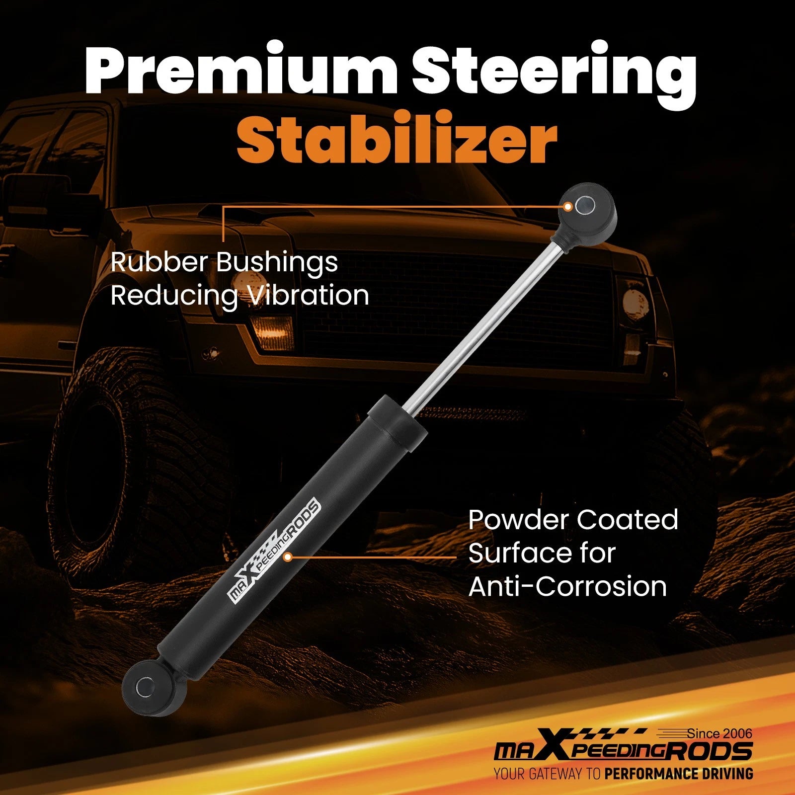 Dual Steering Stabilizer for Jeep Wrangler YJ (1987–1995)