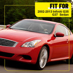 Set of 4 Chrome Pillar Door Window Trim Covers for Infiniti G35 G37 (2002–2013)