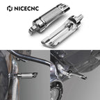 Chromed Rear Passenger Footpegs Footrest for Harley Road Glide (2017–2023)