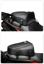 Black Motor Back Seat Bags for Touring Motorcycle Saddle (Fits Various Models)