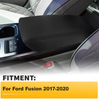 Leather Center Console Lid Armrest Cover for Ford Fusion (2017–2020)