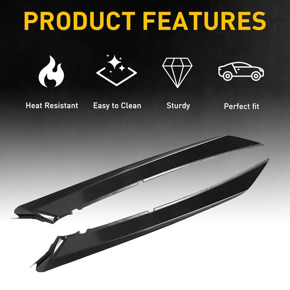 Black Headlight Trim Molding for Toyota Camry (2018–2021)