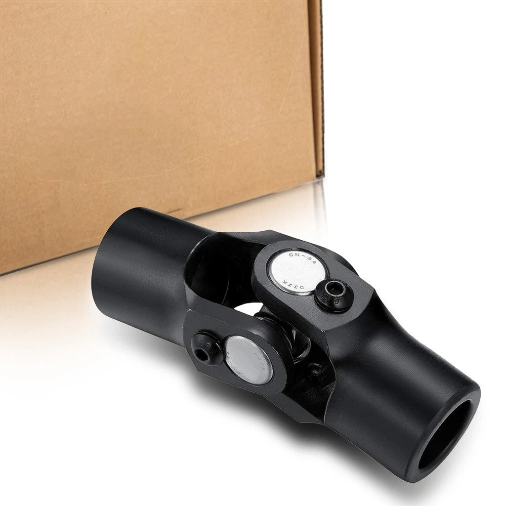 3/4" Round Single Black Universal Steering Shaft U-Joint for Various Models