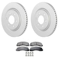 Set of 4 Bosch QuietCast Rotors & Akebono ProACT Pads for Ford