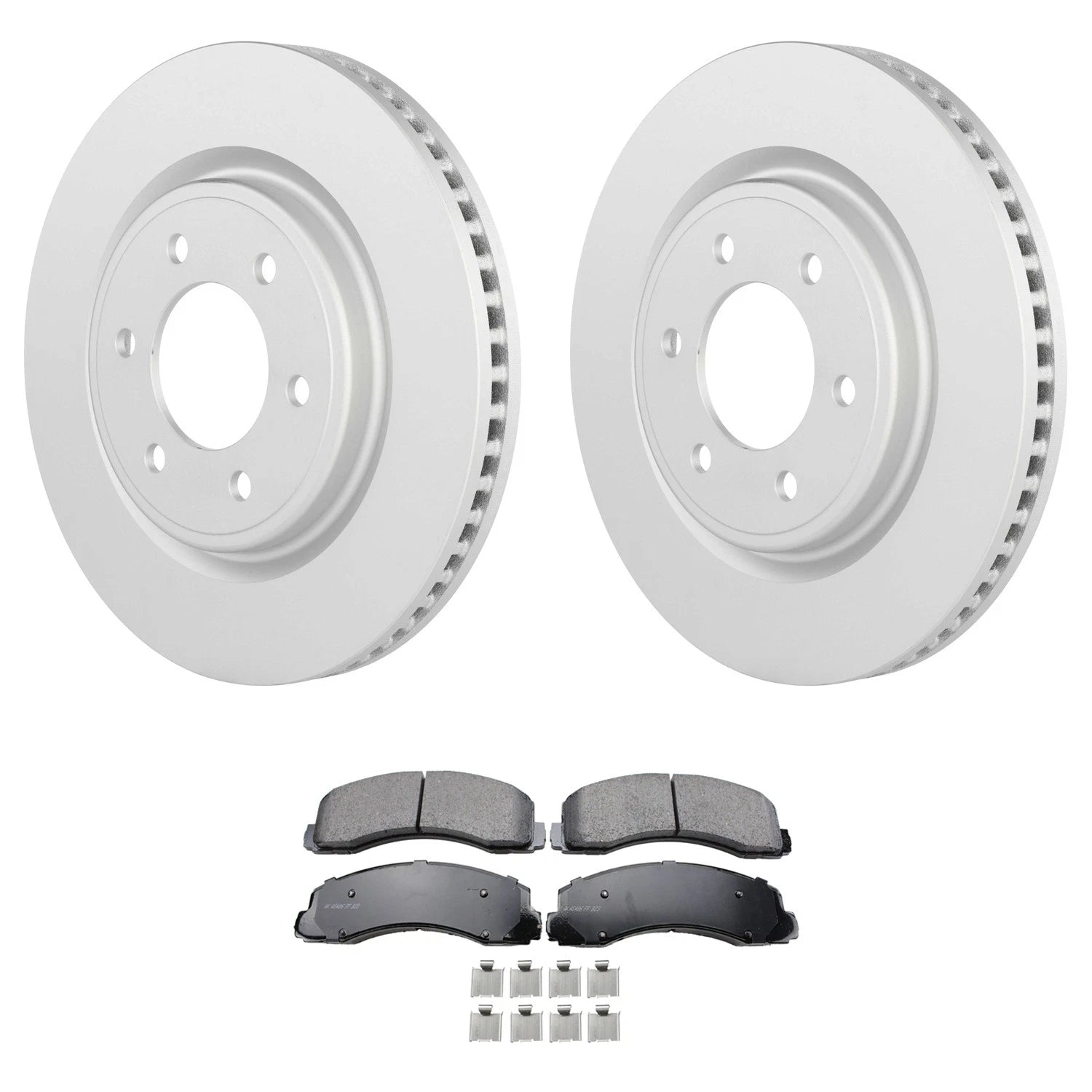 Set of 4 Bosch QuietCast Rotors & Akebono ProACT Pads for Ford