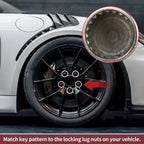 Set of 2 Wheel Lock Lug Nuts with 21 Teeth Anti-theft Key for Porsche Cayenne