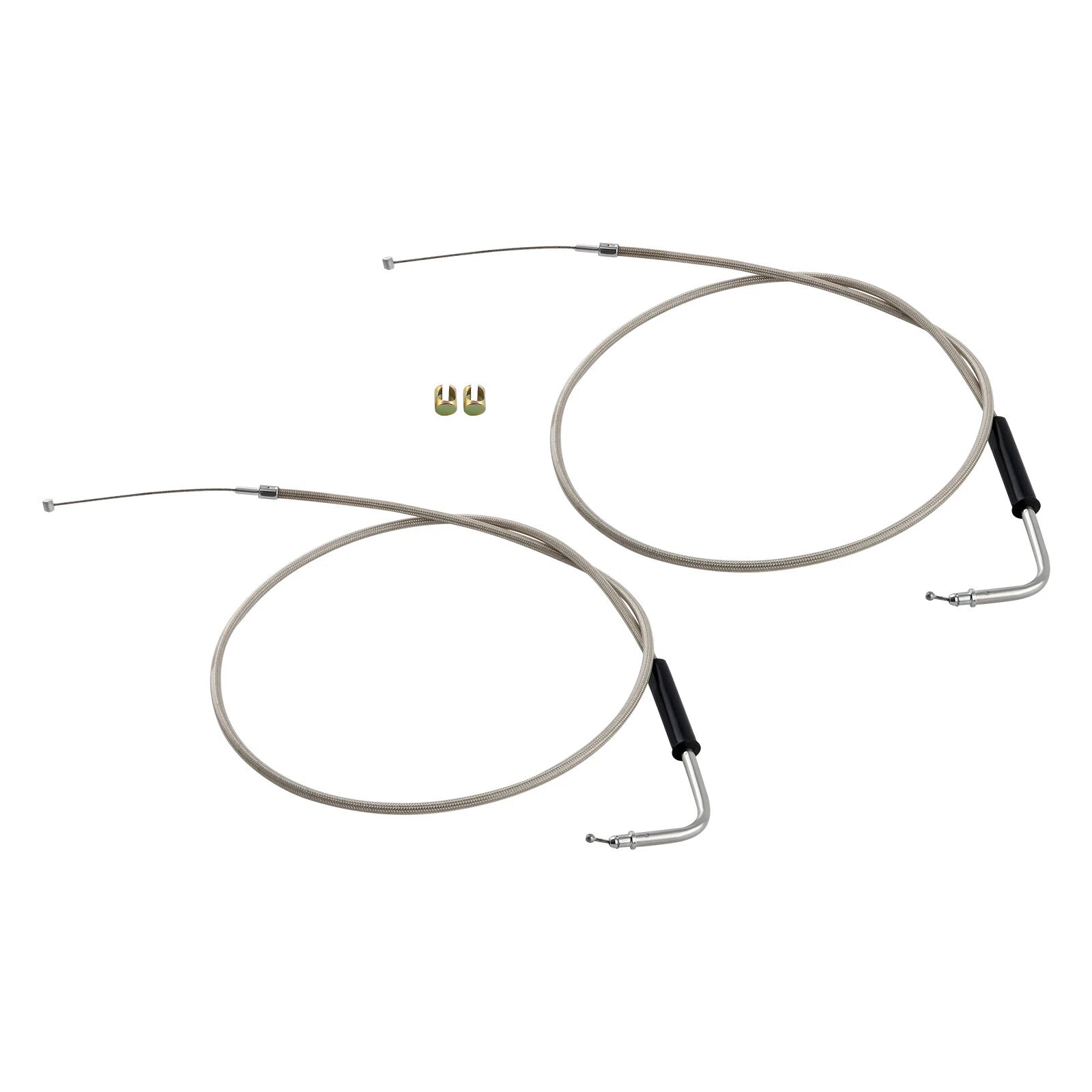 Stainless Steel Throttle & Idle Cable Set for Harley Davidson FXST (1996–2007)