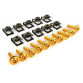 10 x CNC Motorcycle M6 Body Fairing Bolts Fasteners Clips Gold