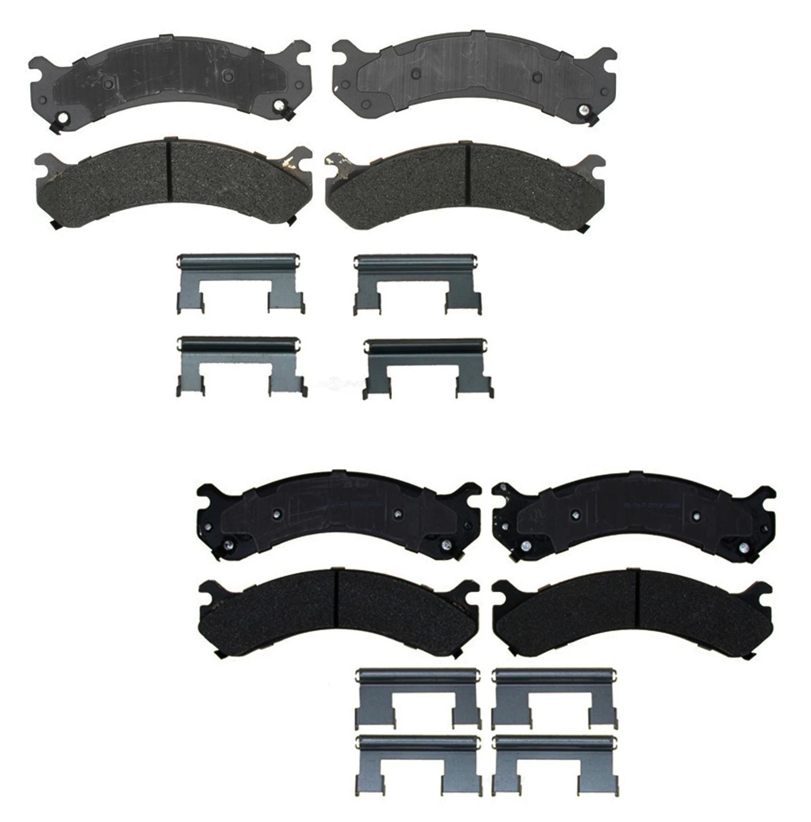 Set of 4 Semi-Metallic Brake Pads for Silverado Sierra 3500 HD (2011–2019)