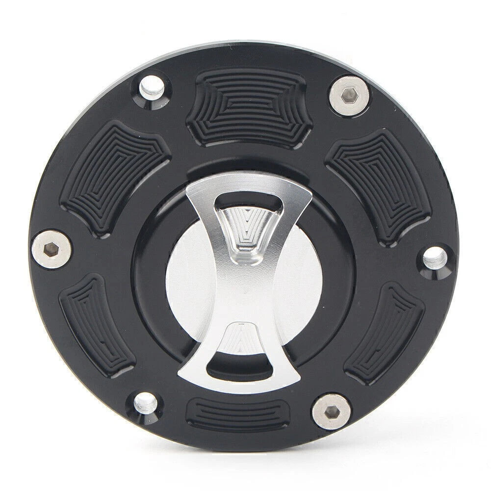 CNC Fuel Gas Tank Cap for Kawasaki Ninja 250R EX250 (2008–2012), EX300 (2013–2014) Silver